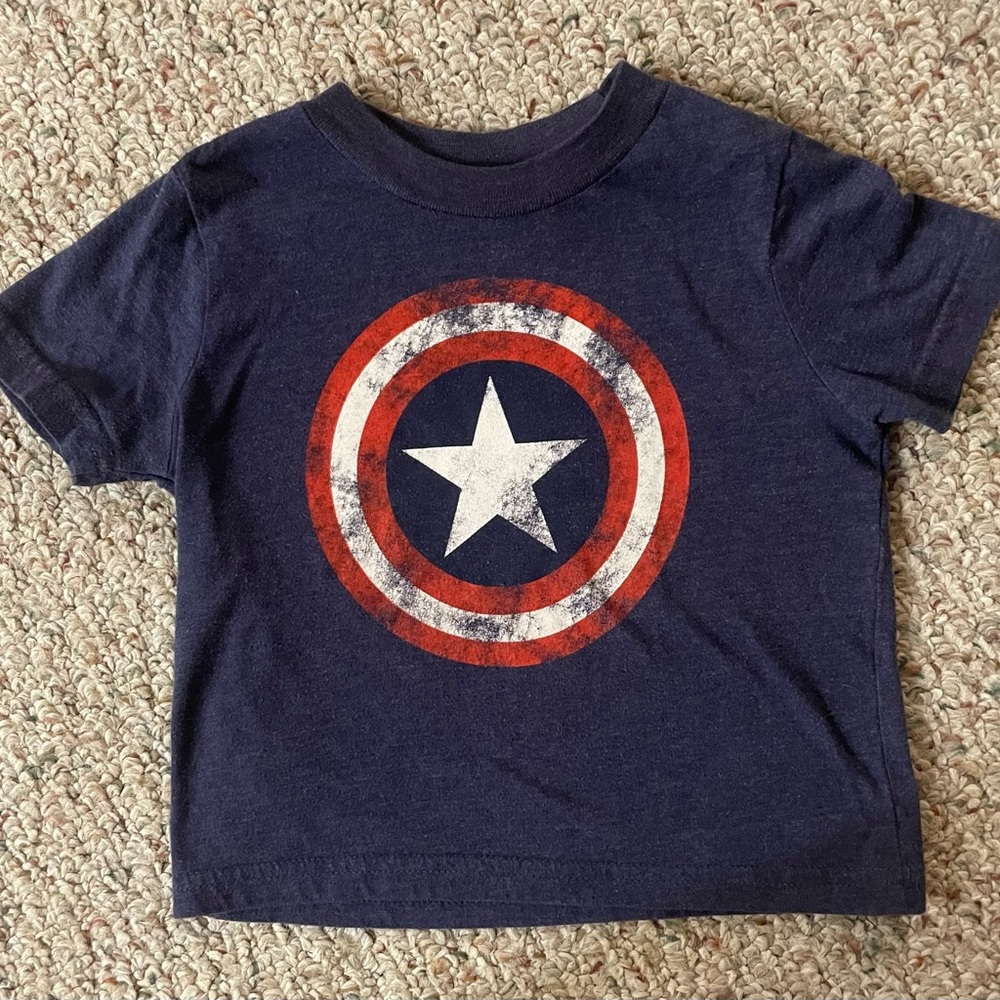 Marvel Dark Blue Captain America Shield Tee